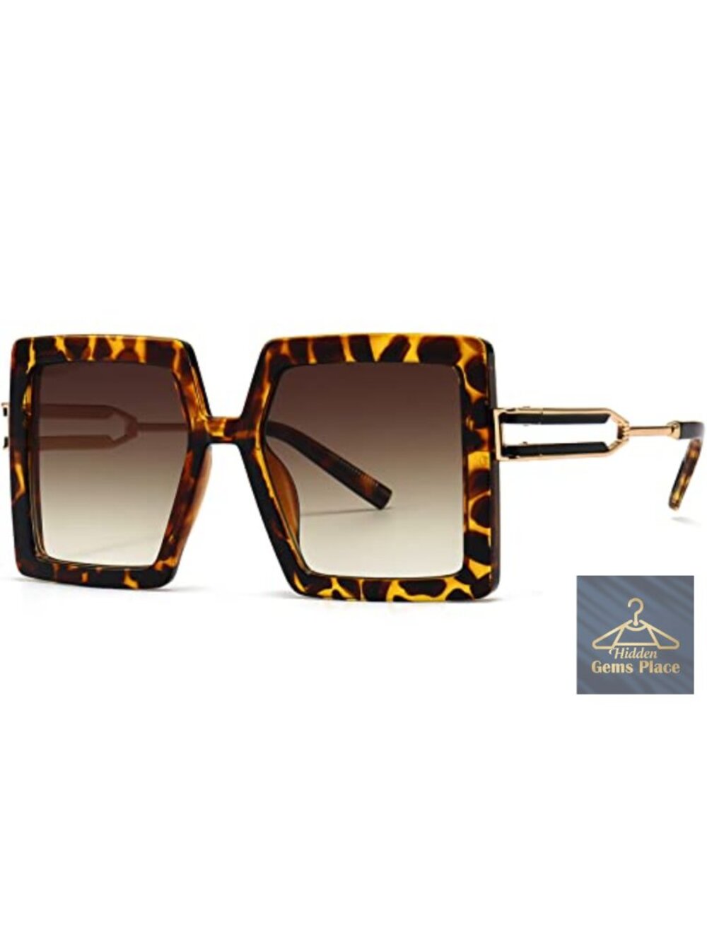 Oversized Square Sunglasses UV400 Protection Fashion Big Frame Women